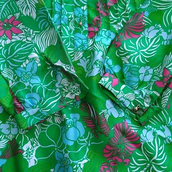 Elizabeth McKay Charlotte Silk Popover Blouse Size - 2 - Picture 14 of 16